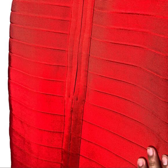 Unbranded Womens Dress Size S Red Bandage Bodycon Short Sleeve Fitted Sexy - Picture 12 of 12